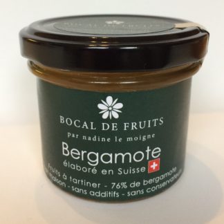 Confiture de bergamote. Fruits à tartiner de bergamote - Une confiture artisanale gourmet avec très peu de sucre. Bocal de Fruits